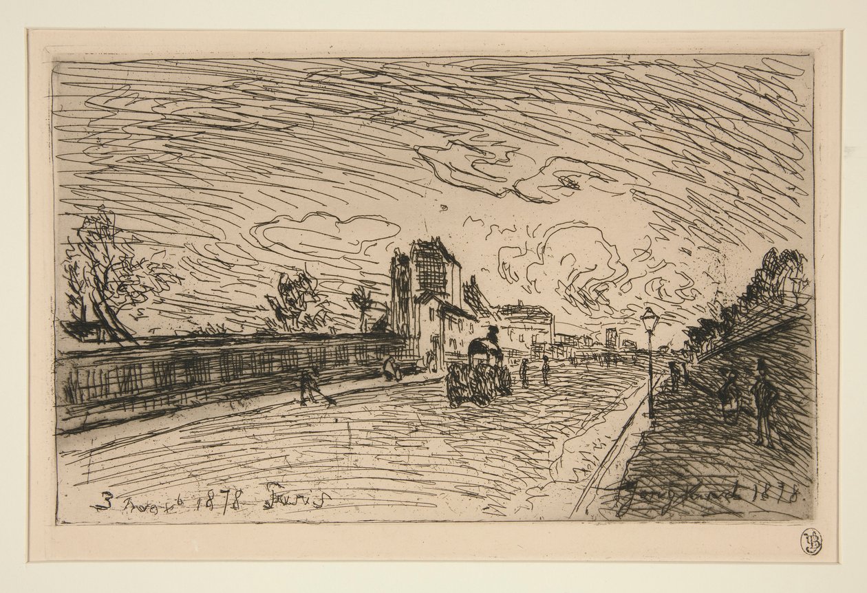 Exit from the Cochin House (Faubourg Saint-Jacques) by Johan Barthold Jongkind