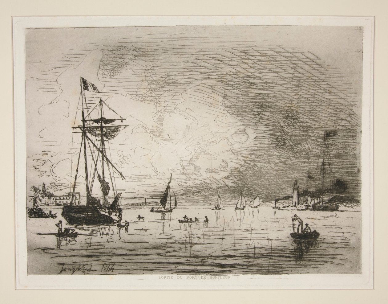 Exit from the Port of Honfleur by Johan Barthold Jongkind