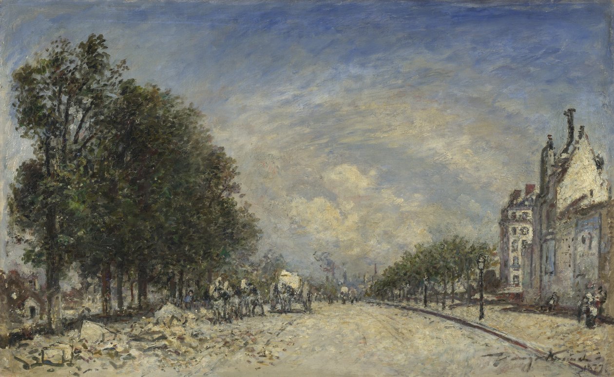 The Boulevard de Port-Royal, Paris, 1877 by Johan Barthold Jongkind