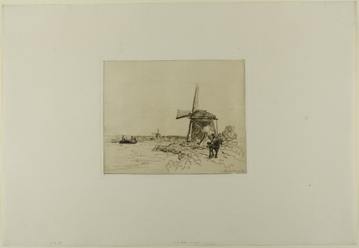 The Towpath, from Cahier de six eaux-fortes, vues de Hollande by Johan Barthold Jongkind