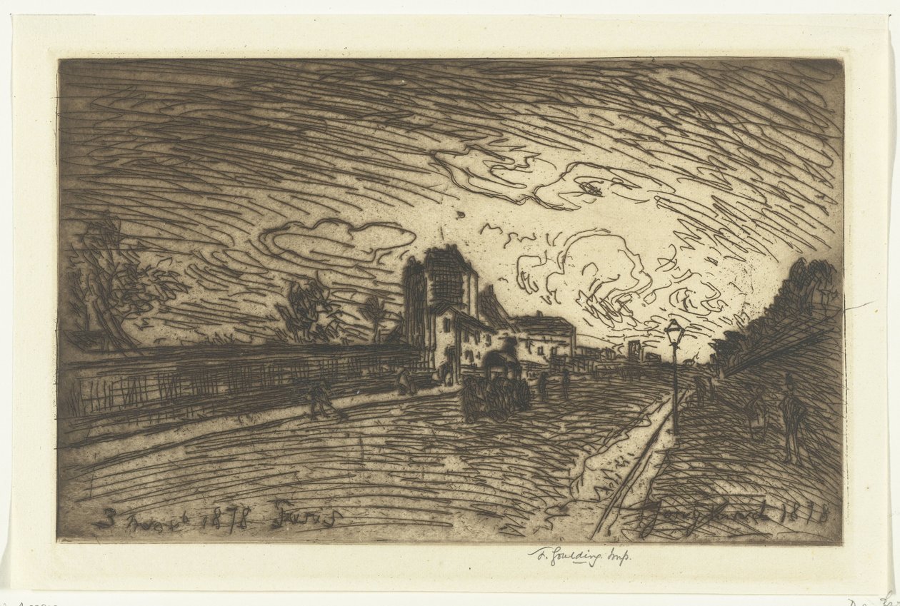 Exit of Cochin Hospital (Faubourg Saint-Jacques, Paris) by Johan Barthold Jongkind