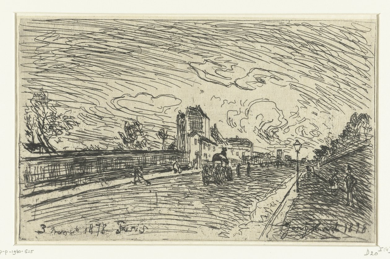 Exit of Cochin Hospital (Faubourg Saint-Jacques, Paris) by Johan Barthold Jongkind