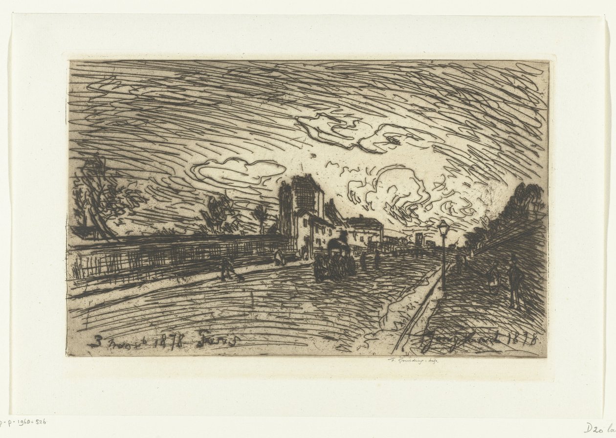 Exit of Cochin Hospital (Faubourg Saint-Jacques, Paris) by Johan Barthold Jongkind