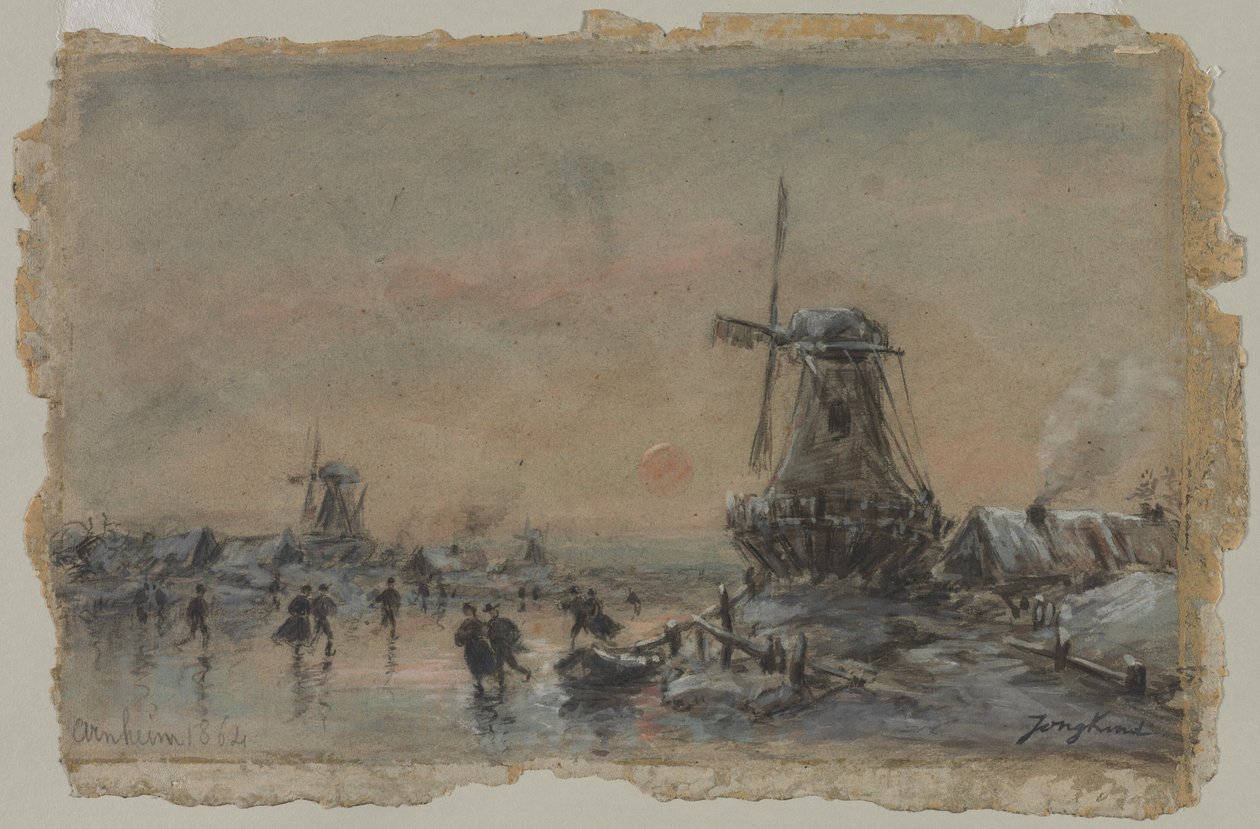 View of Arnheim (recto) by Johan Barthold Jongkind