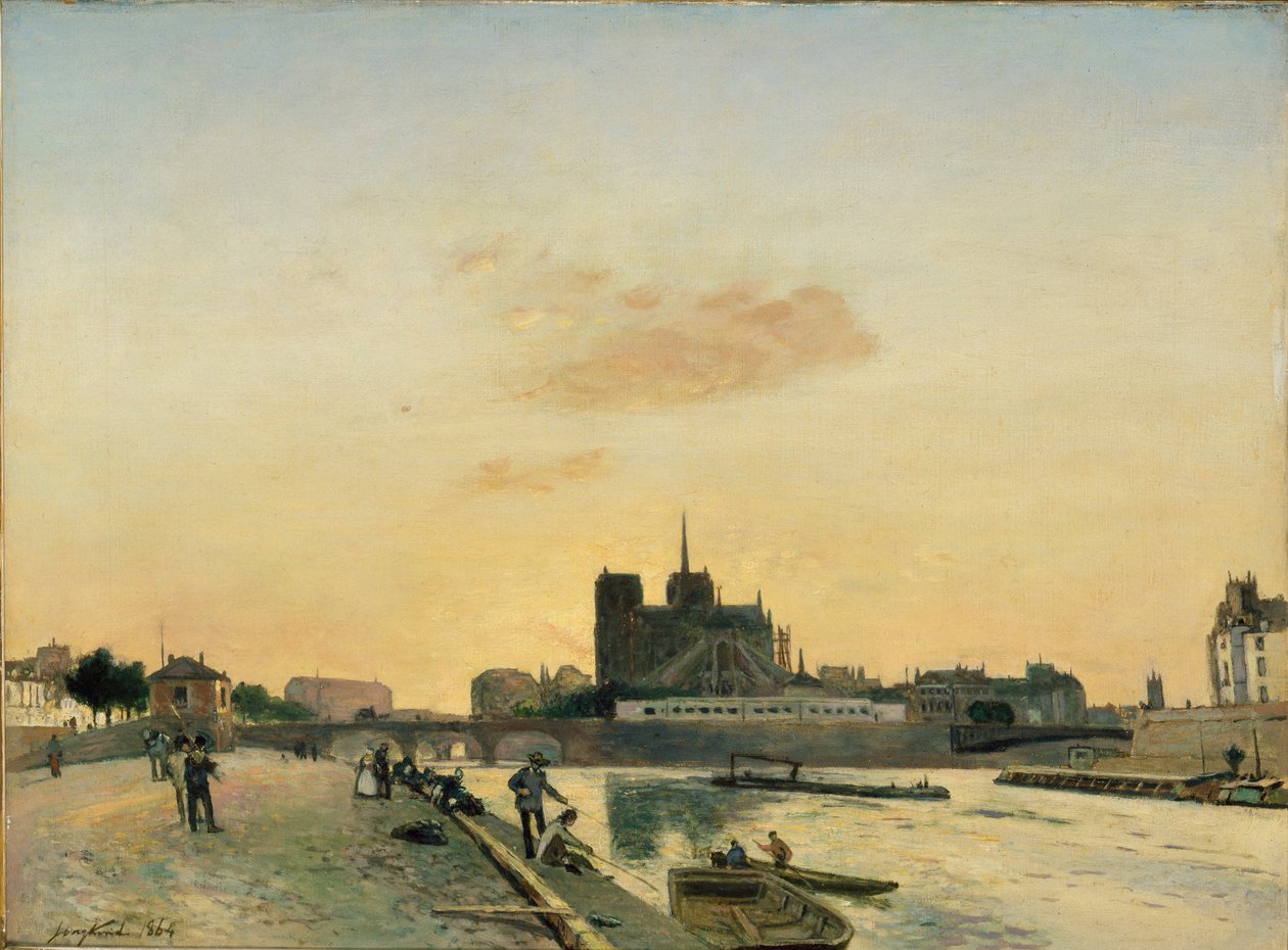 View of Notre-Dame, Paris, 1864 by Johan Barthold Jongkind
