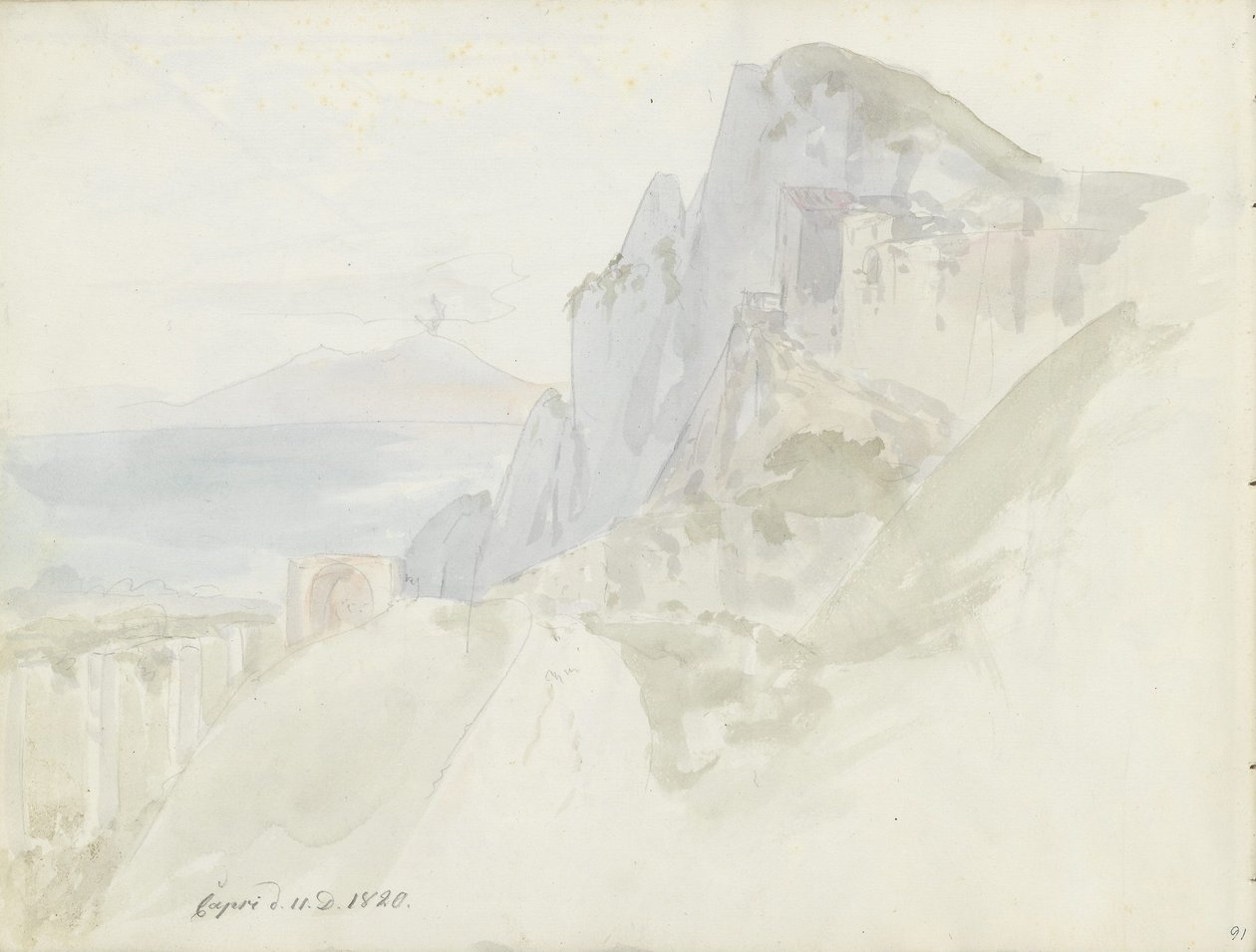 From the Road Between Capri Town and Marina Grande by Johan Christian Dahl