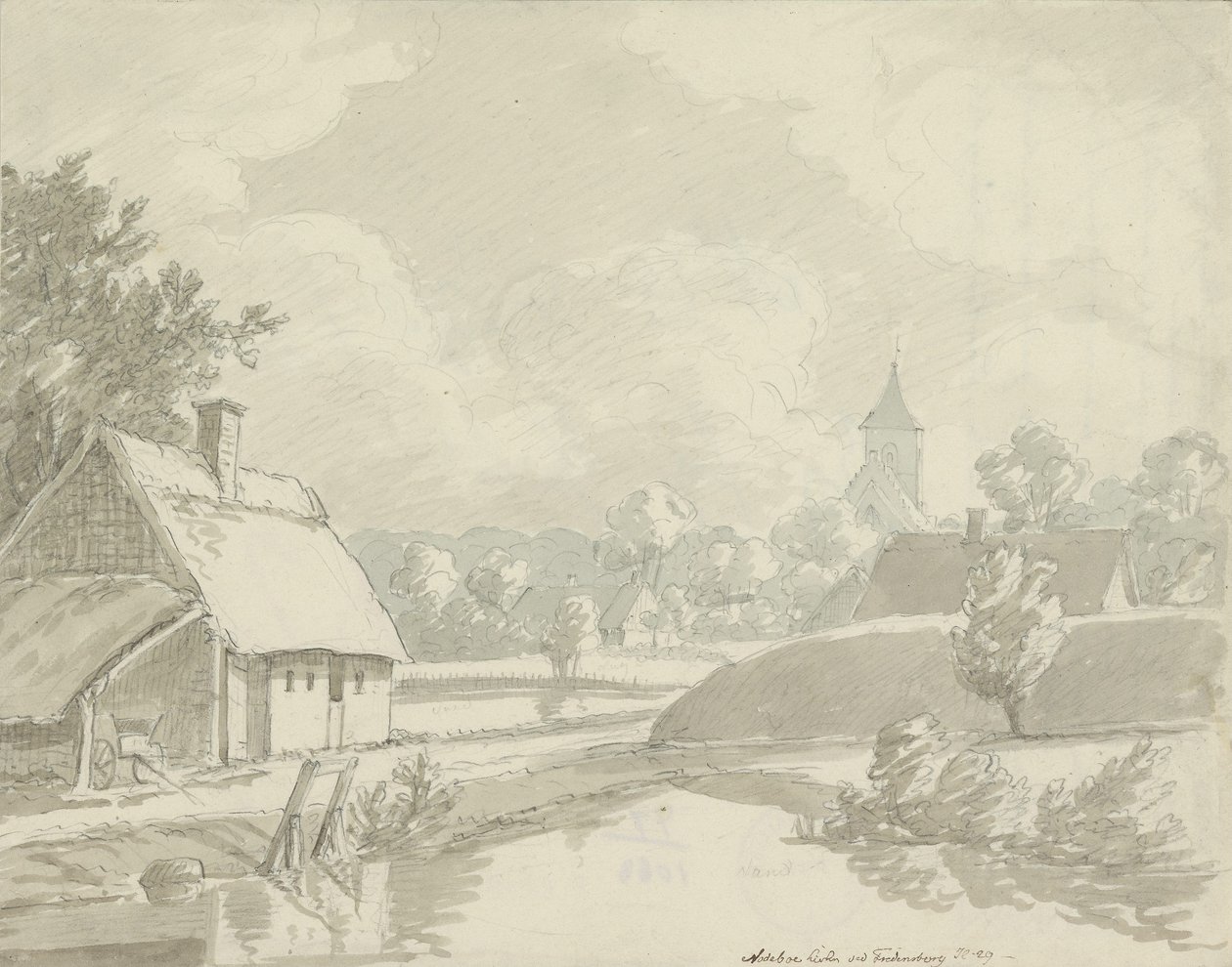 Nødebo Church near Fredensborg by Johan Christian Dahl