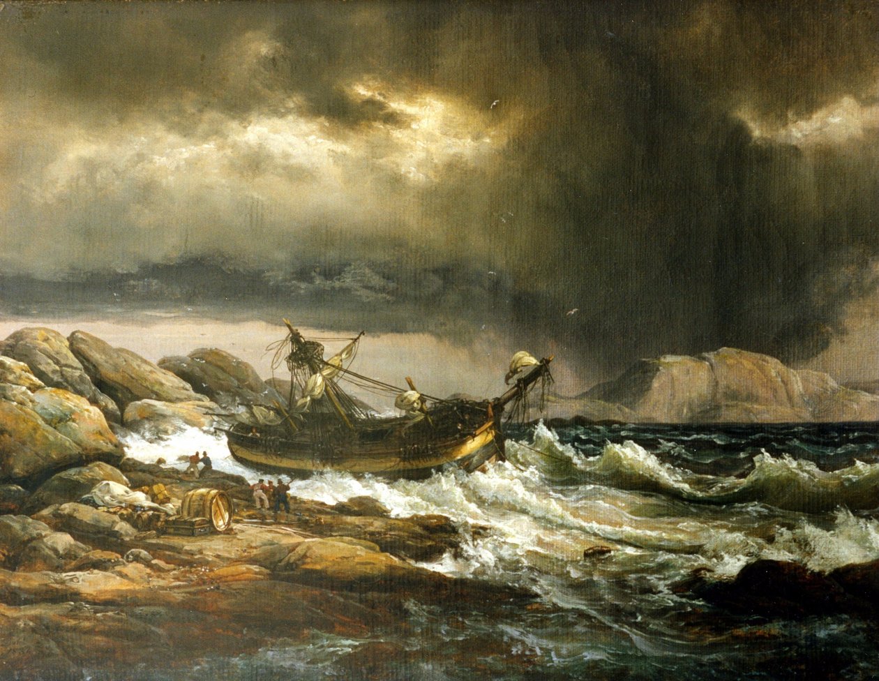 Shipwreck by Johan Christian Dahl