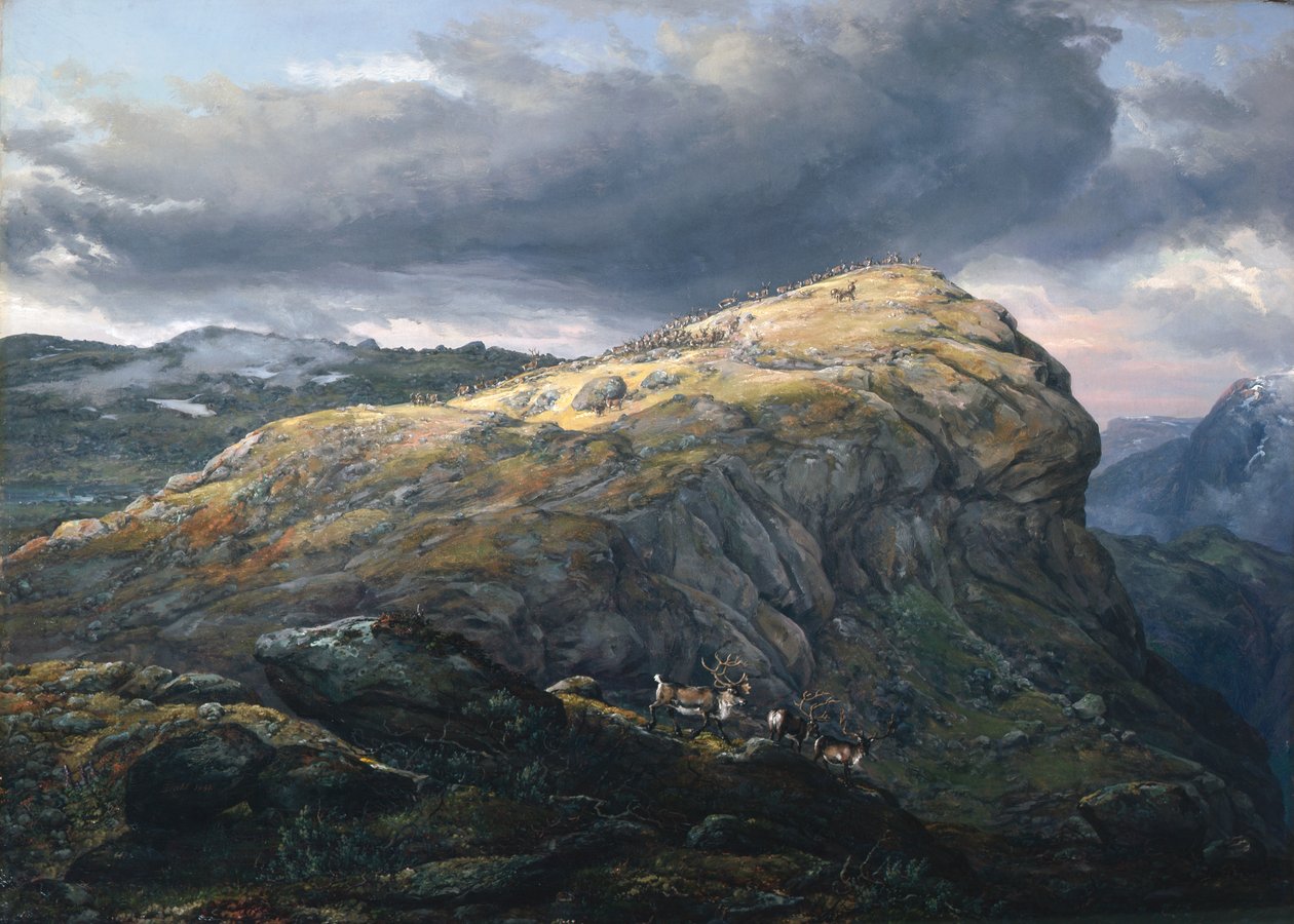 Stugunøset on Filefjell by Johan Christian Dahl