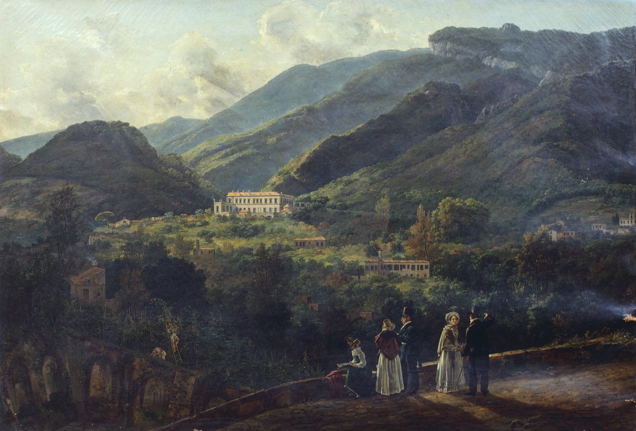 The Royal Palace of Quisisana, near Naples by Johan Christian Dahl