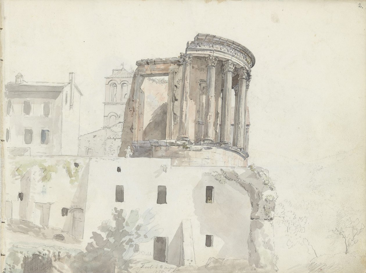 “Temple of Vesta”, Tivoli by Johan Christian Dahl