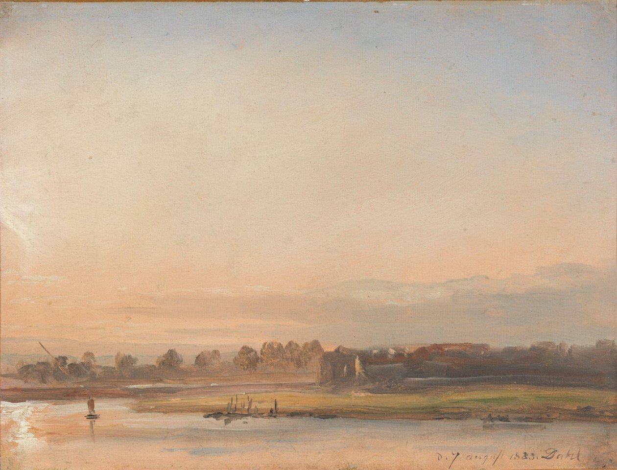View of the Elbe by Johan Christian Dahl