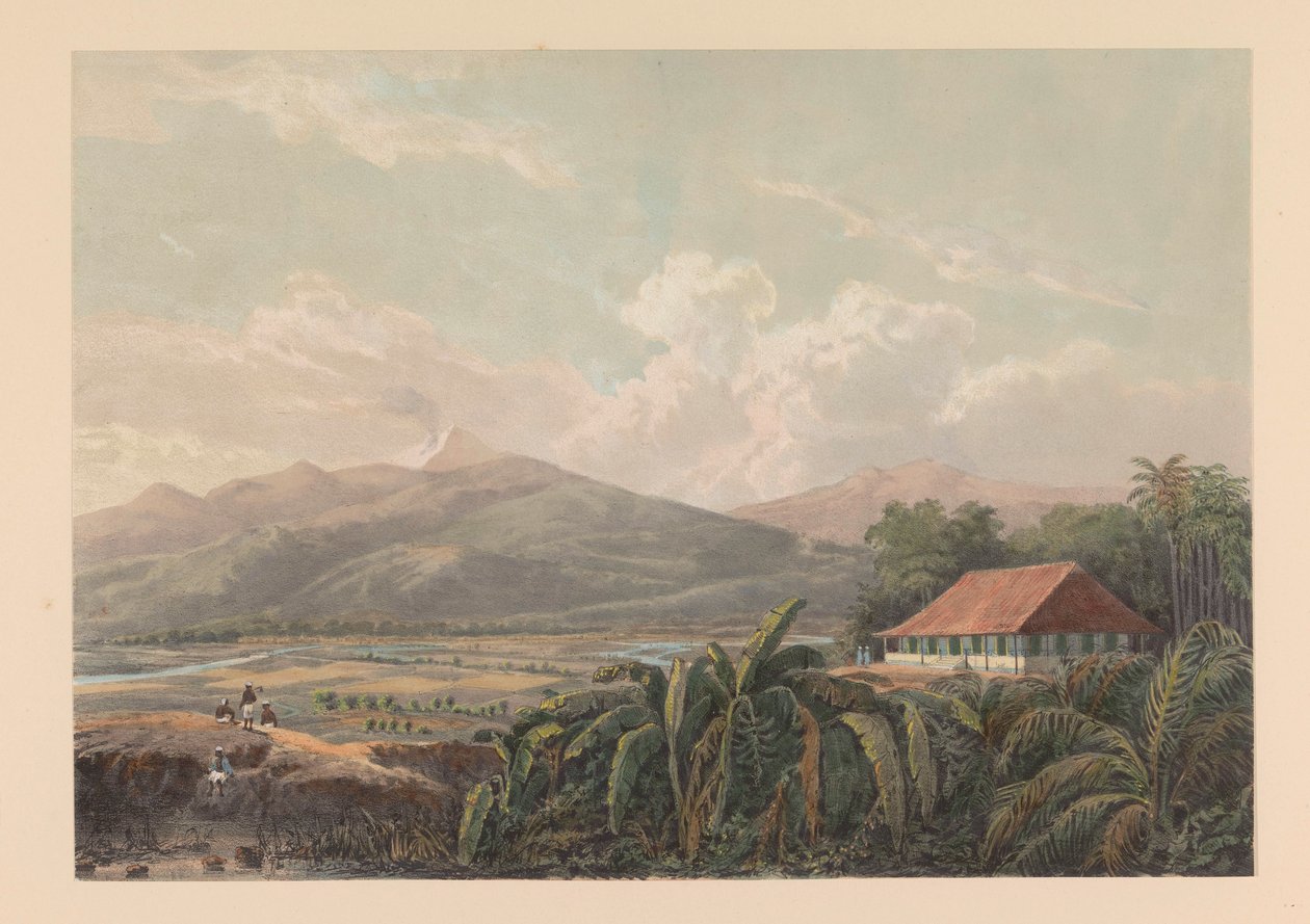 View of Tjileboet. View of the land Tjiliboet; Assistant-Residentie Buitenzorg. Java after paintings and drawings by A. Salm (series title) by Johan Conrad Greive