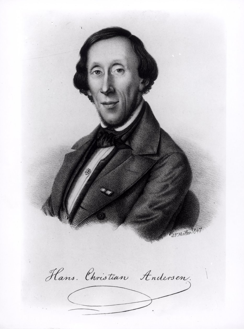Portrait of Hans Christian Andersen by Johan Frederick Moller