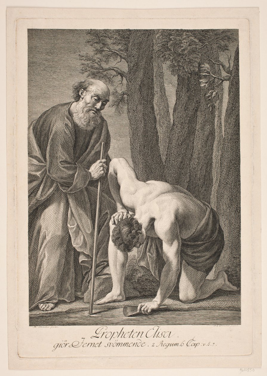 The Prophet Elisha Makes the Iron Float by Johan Georg Preisler