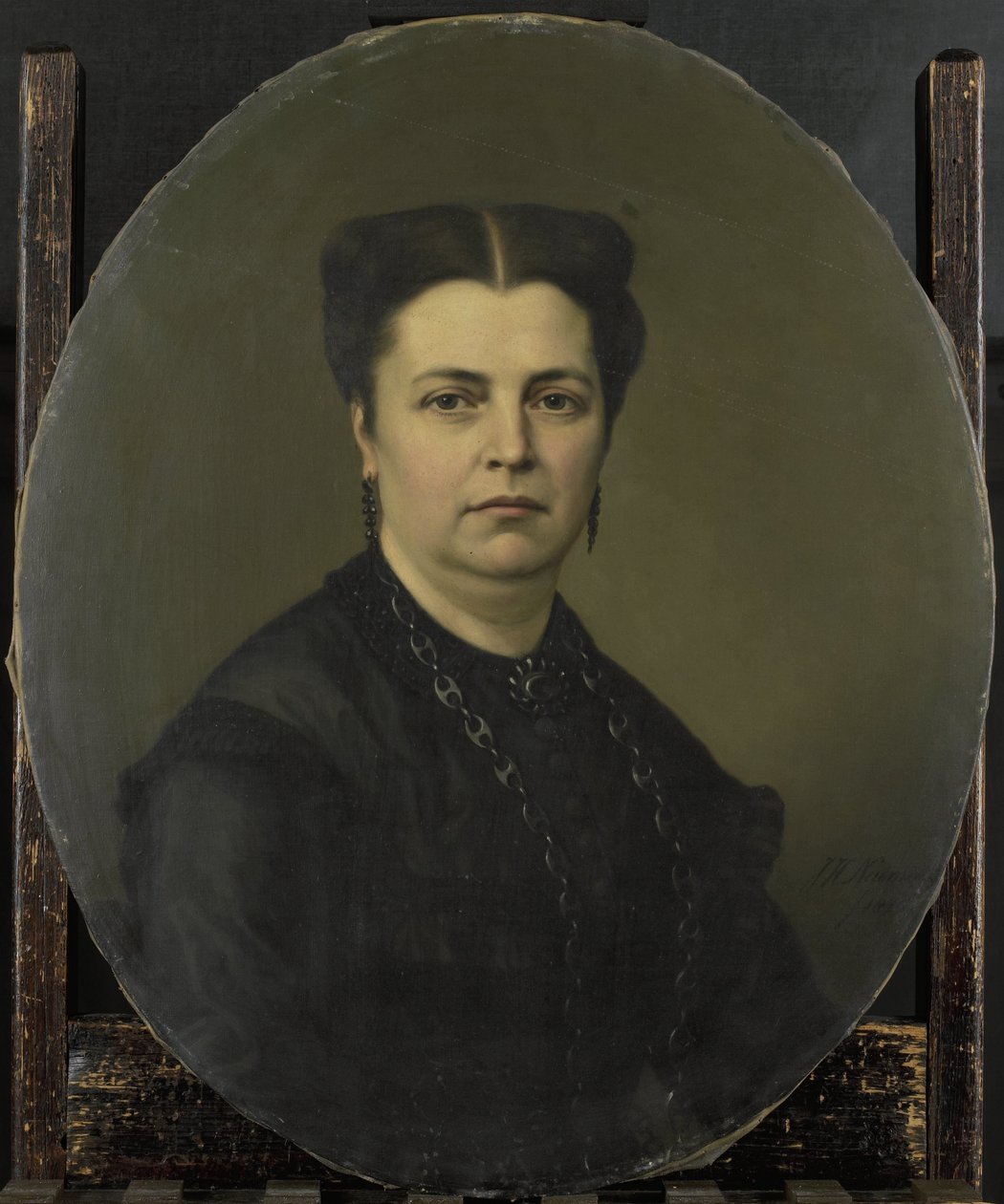 Jeanette Antoinette Pietermaat (1818-70), Wife of Pieter Mijer by Johan Heinrich Neuman (signed by artist)