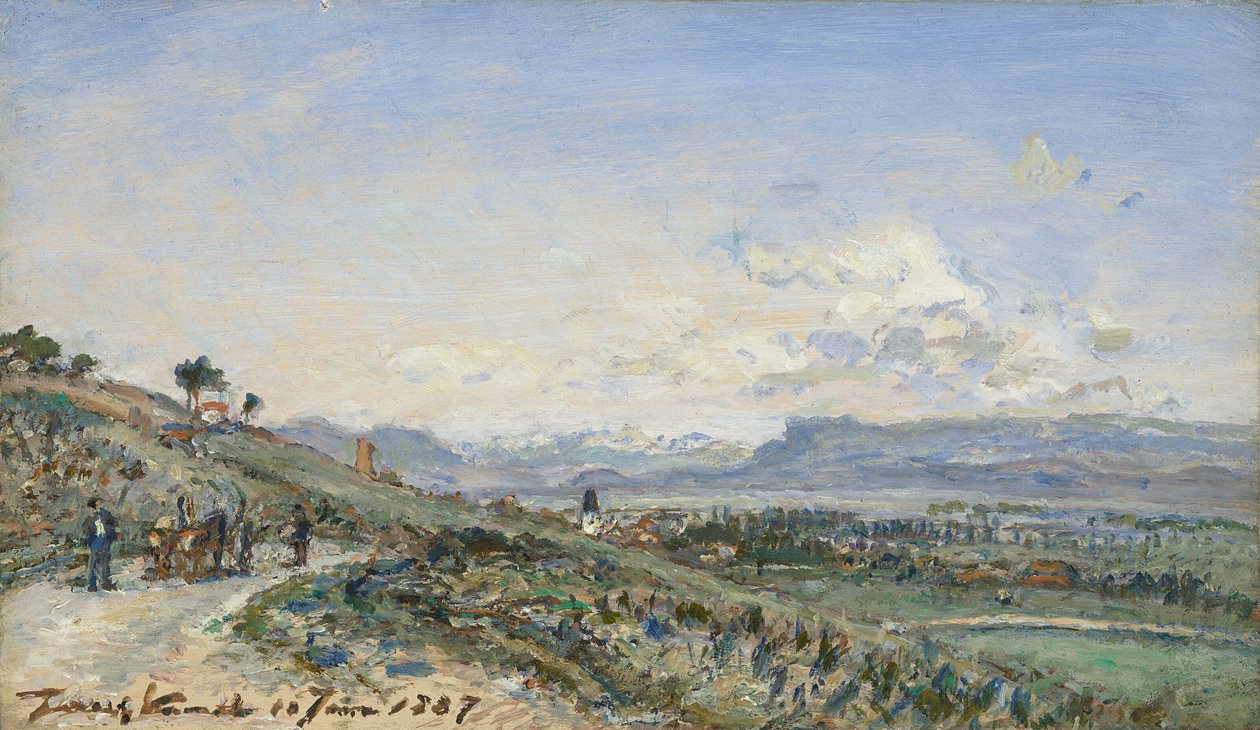 Main Road from Lyon to Grenoble by Johan Jongkind
