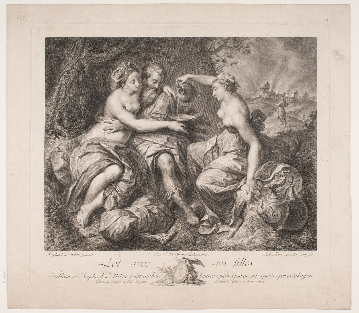 Lot and His Daughters by Johan Martin Preisler