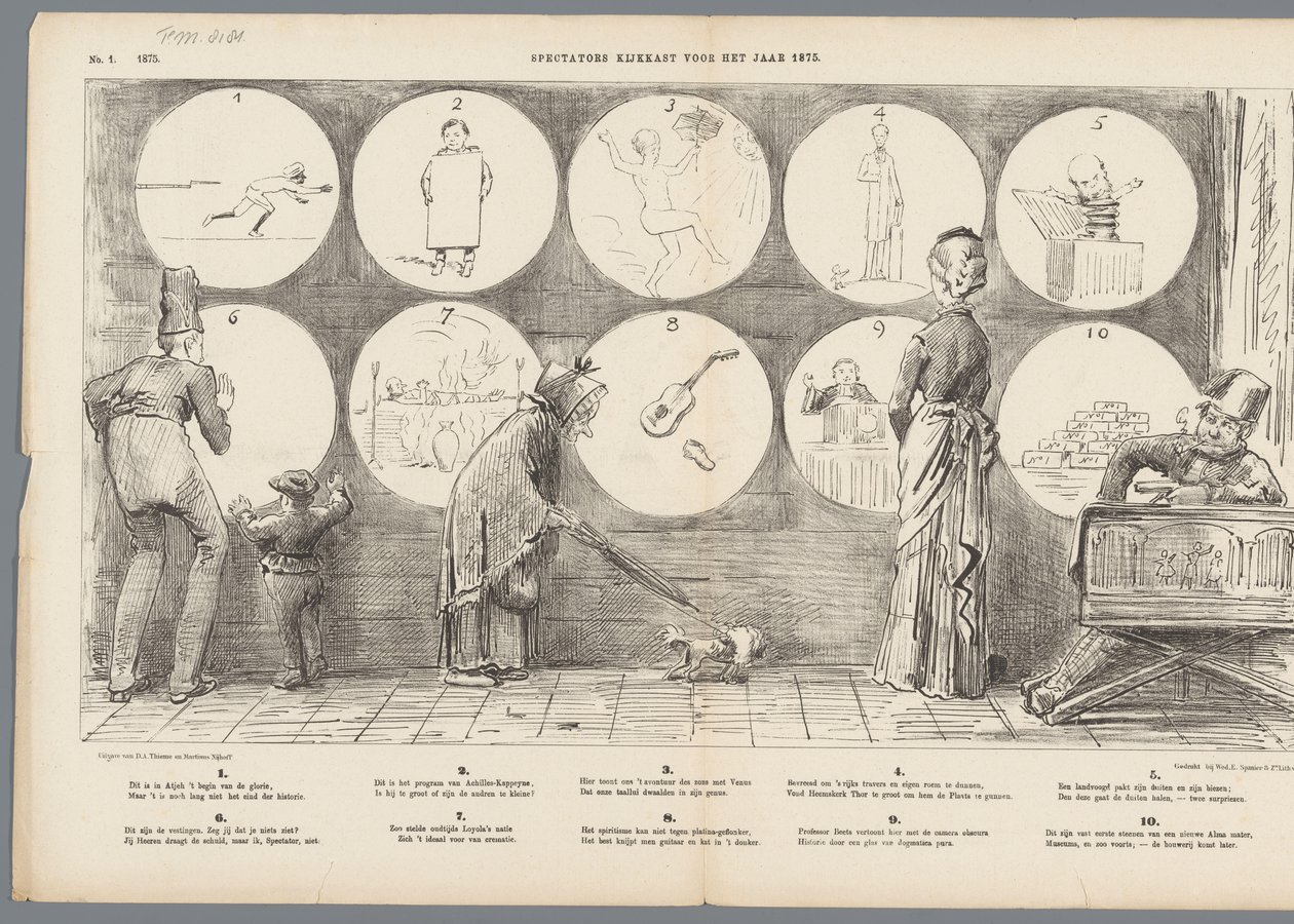 Spectators Peep Show for the Year 1875 by Johan Michaël Schmidt Crans