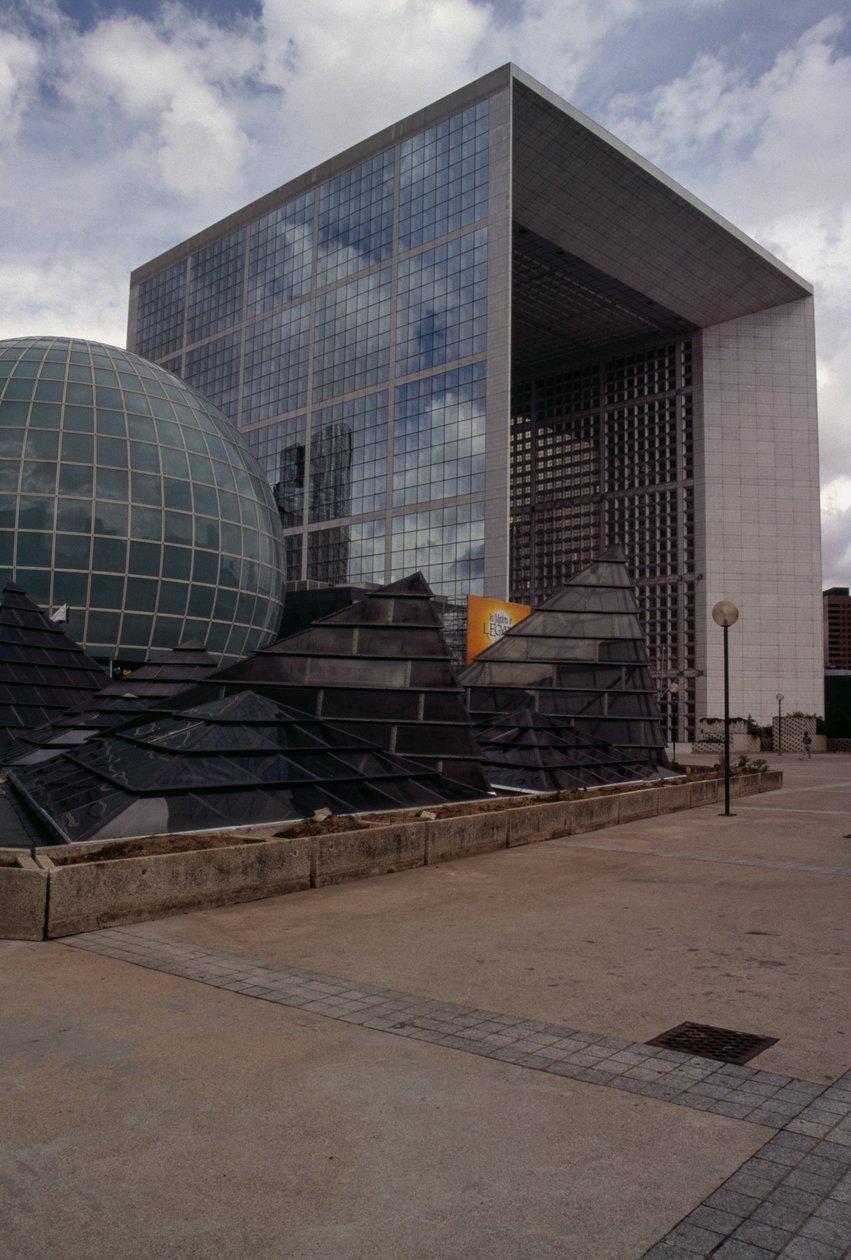 Buildings in La Defense District, Paris, France (Detail) by Johan Otto von & Andreu Paul (1938 2018) Spreckelsen