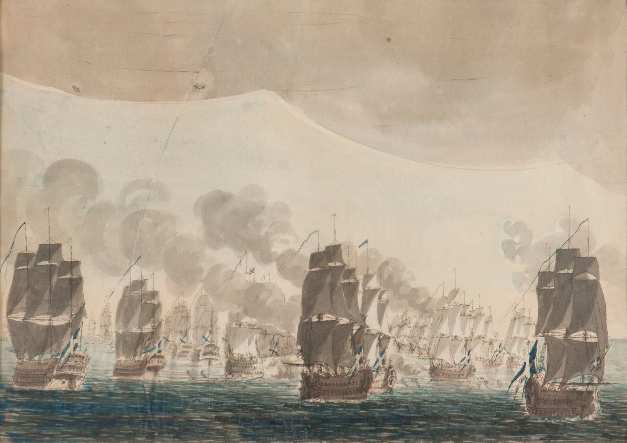 The Naval Battle of Öland on 26 July 1789 by Johan Petter Cumelin