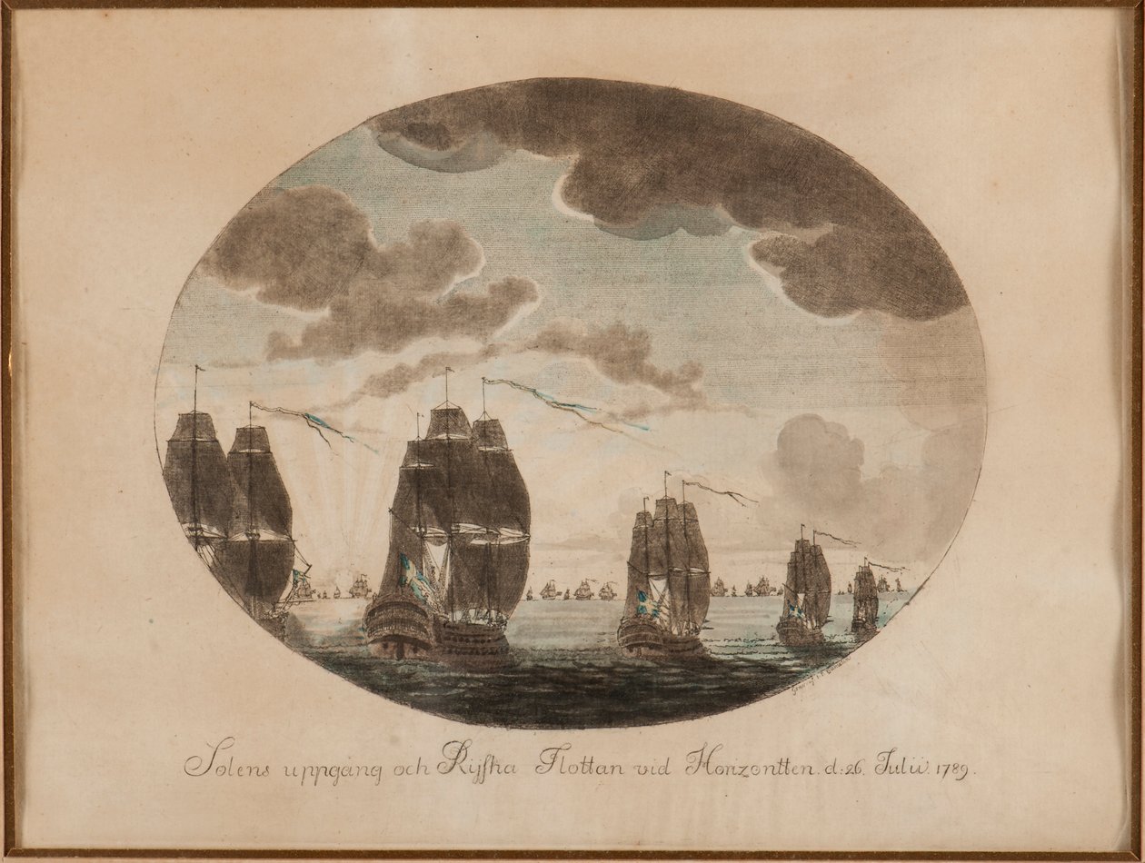 The naval Battle of Öland on 26 July 1789 by Johan Petter Cumelin