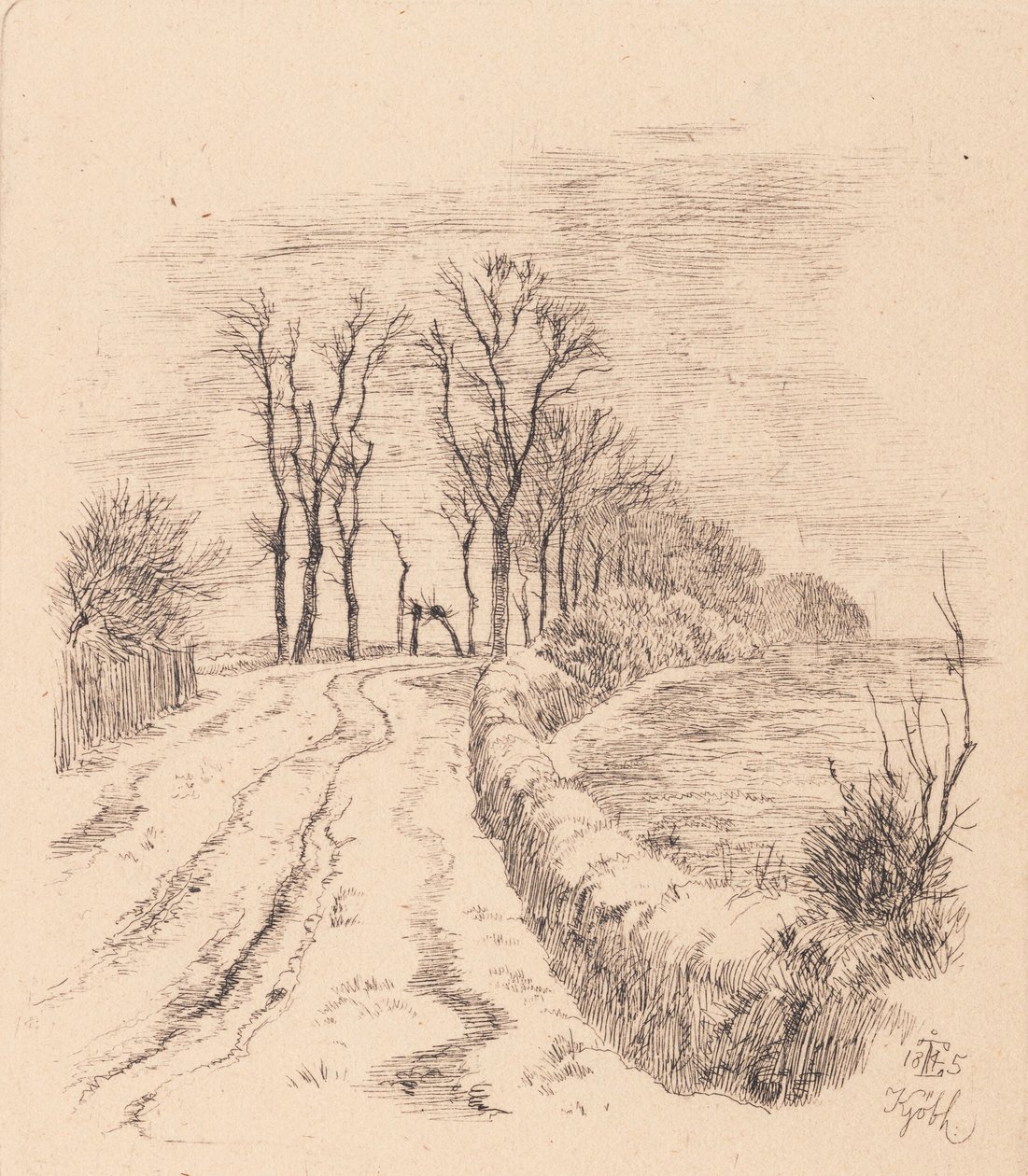 Avenue at Vallø by Johan Thomas Lundbye