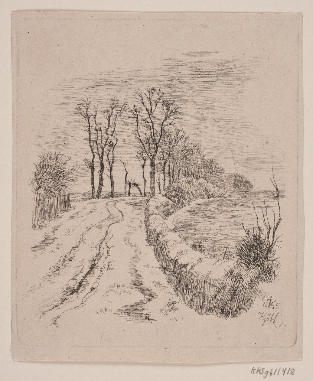 Avenue at Vallø by Johan Thomas Lundbye