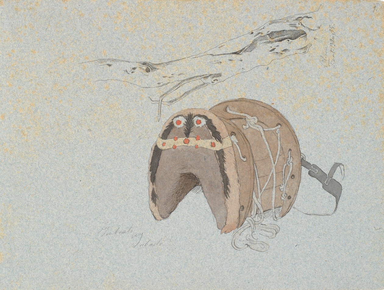 Trunk of an Olive Tree and a Pack Saddle by Johan Thomas Lundbye