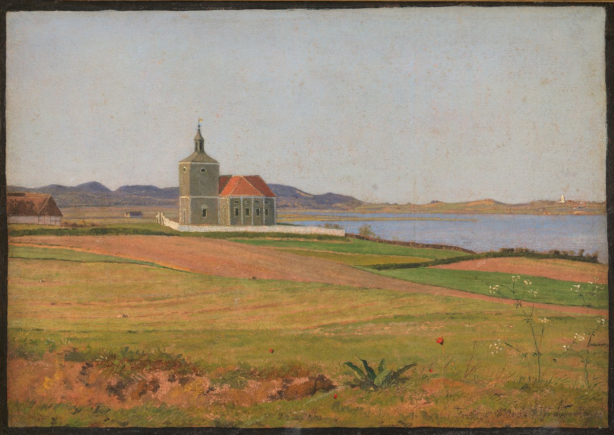 Vinderød Church near Frederiksværk by Johan Thomas Lundbye