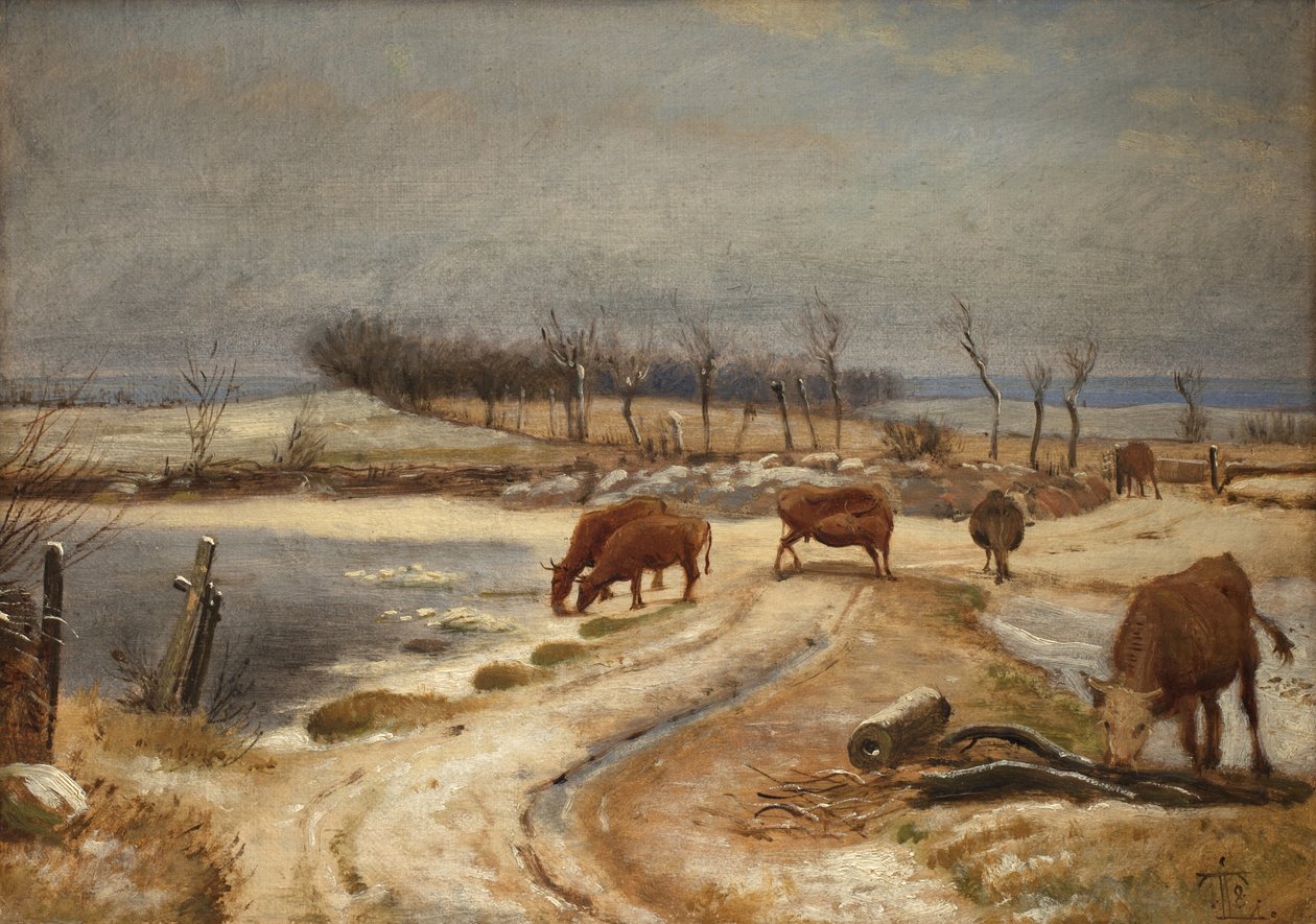 Watering the Cattle on a Winter