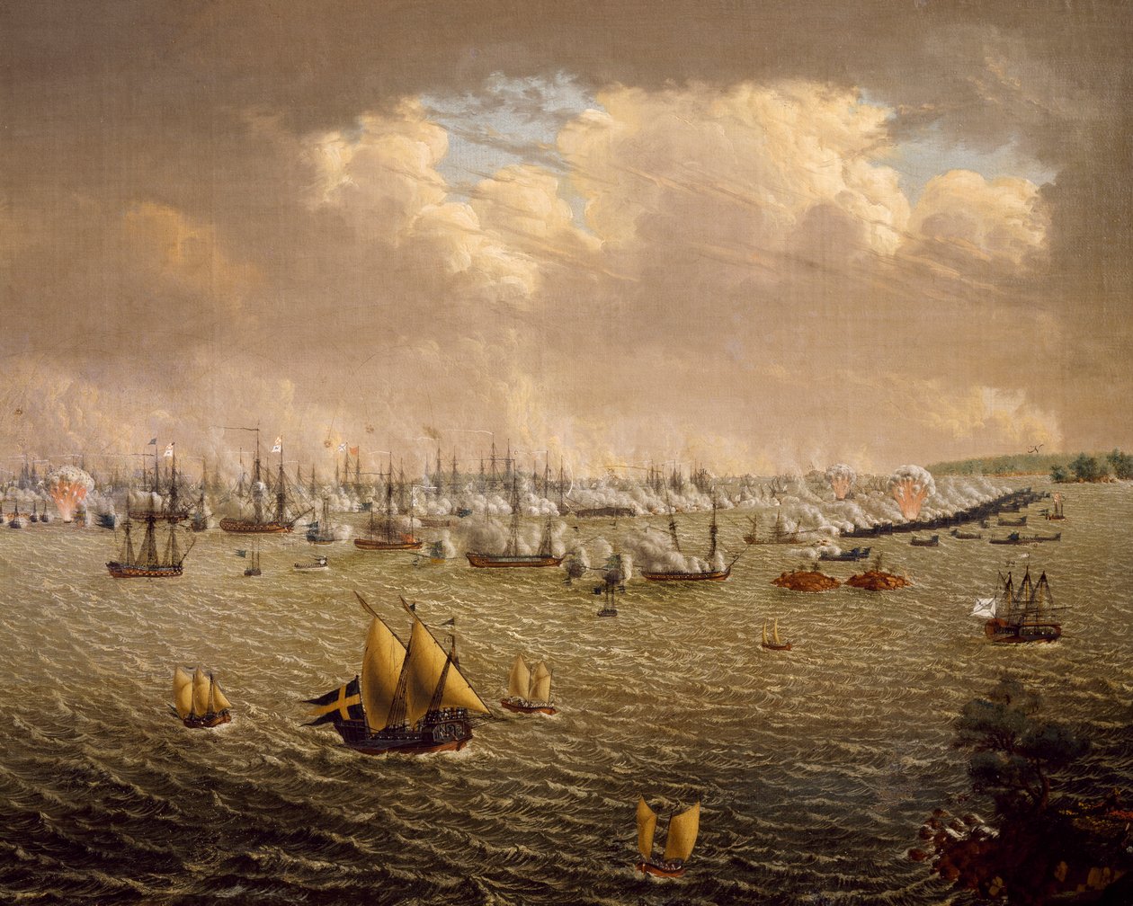 Battle of Skargard Between Swedish and Russian Fleets, July 10, 1790 by Johan Tietrich Schoultz