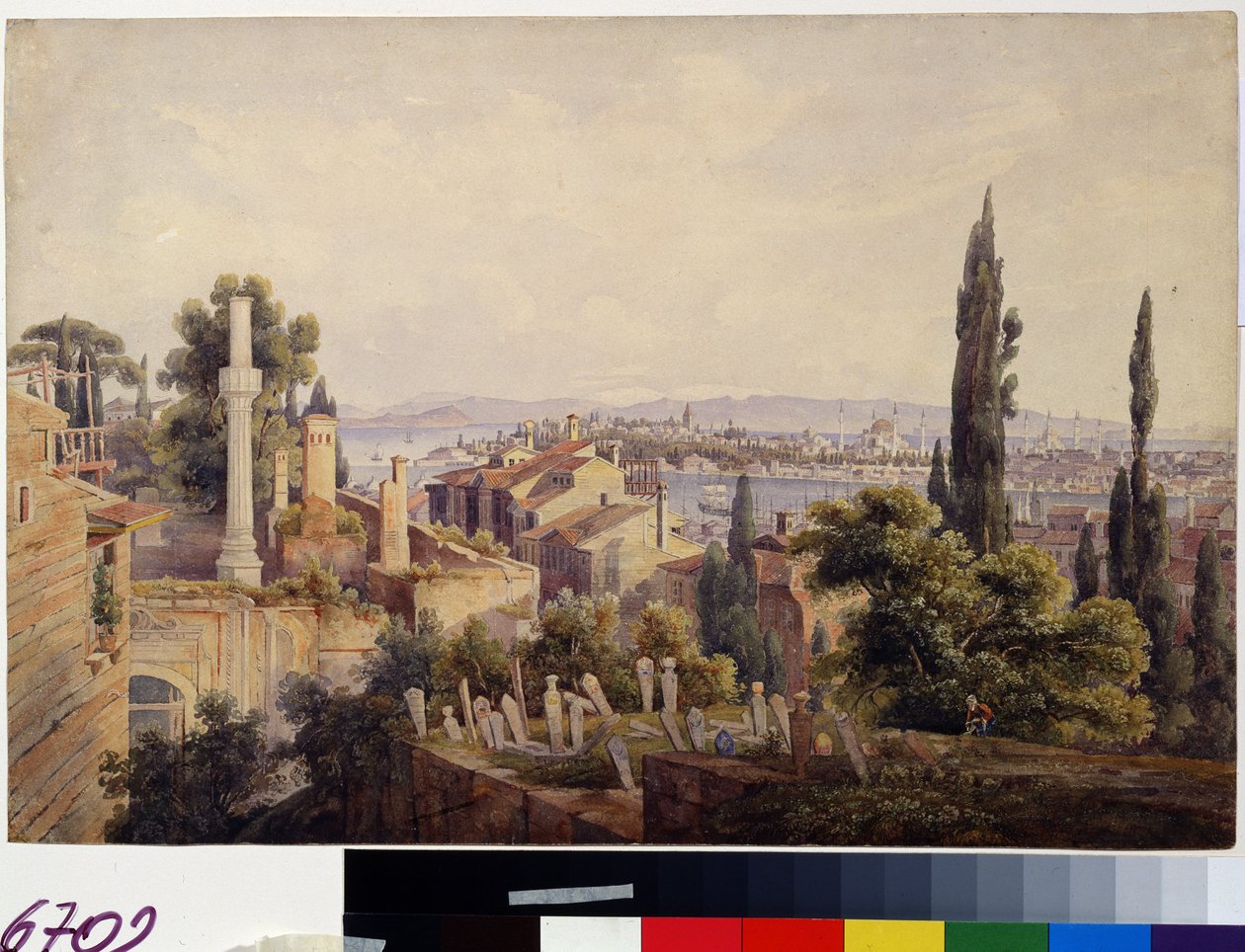 View of Constantinople and the Golden Horn by Johan Wolfensberger