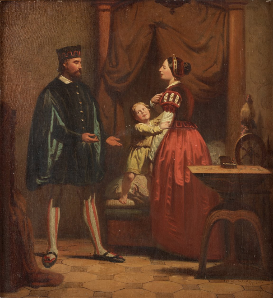 Karin Månsdotter, Eric XIV and Son Gustav by Johan Zacharias Blackstadius