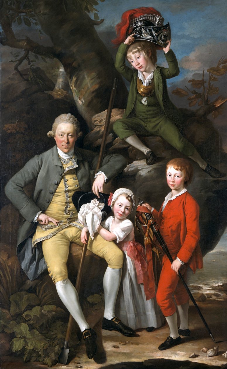 Henry Knight of Tythegston with his children, 1770 by Johan Zoffany