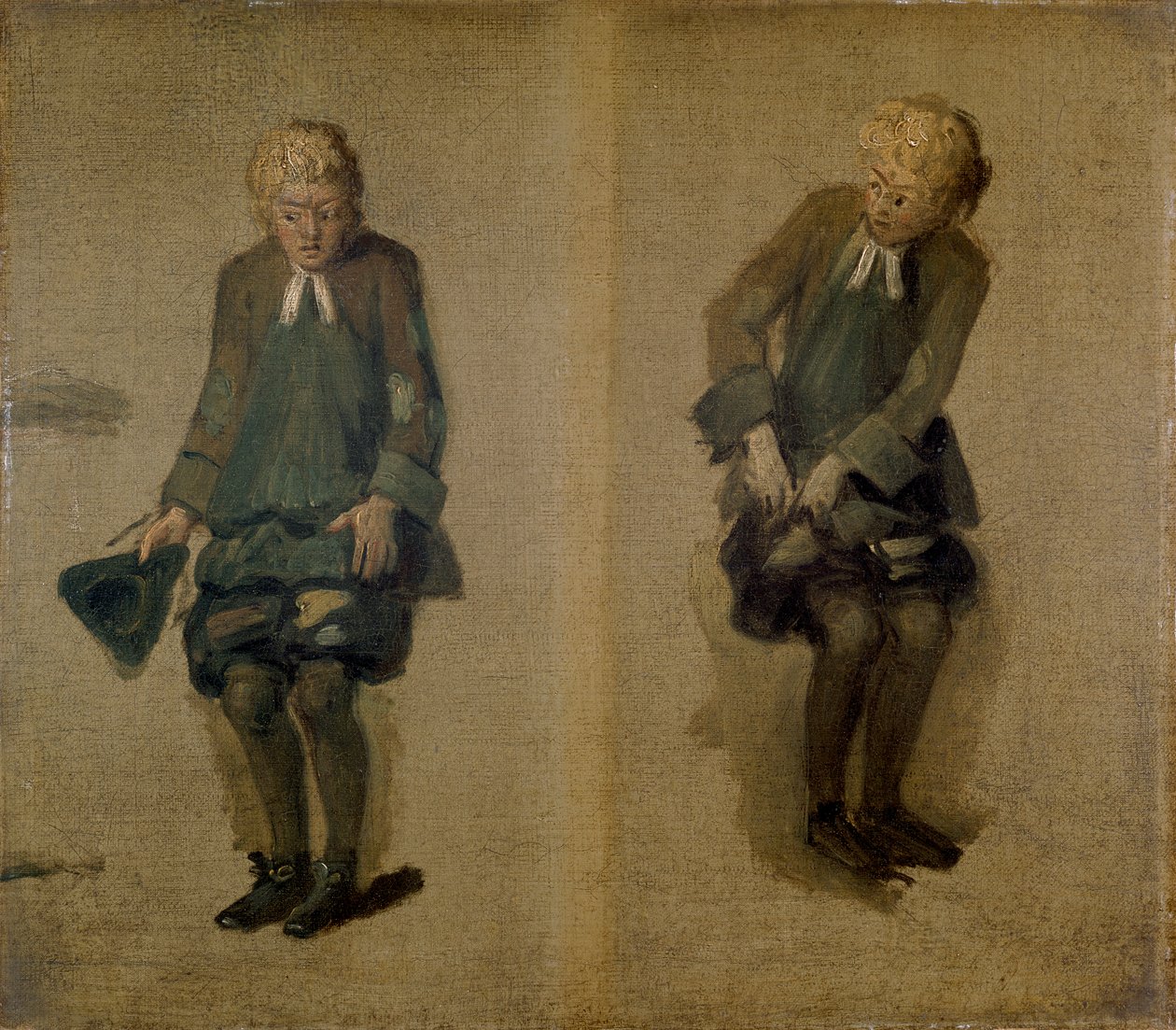 Two Sketches of David Garrick as Abel Drugger in 