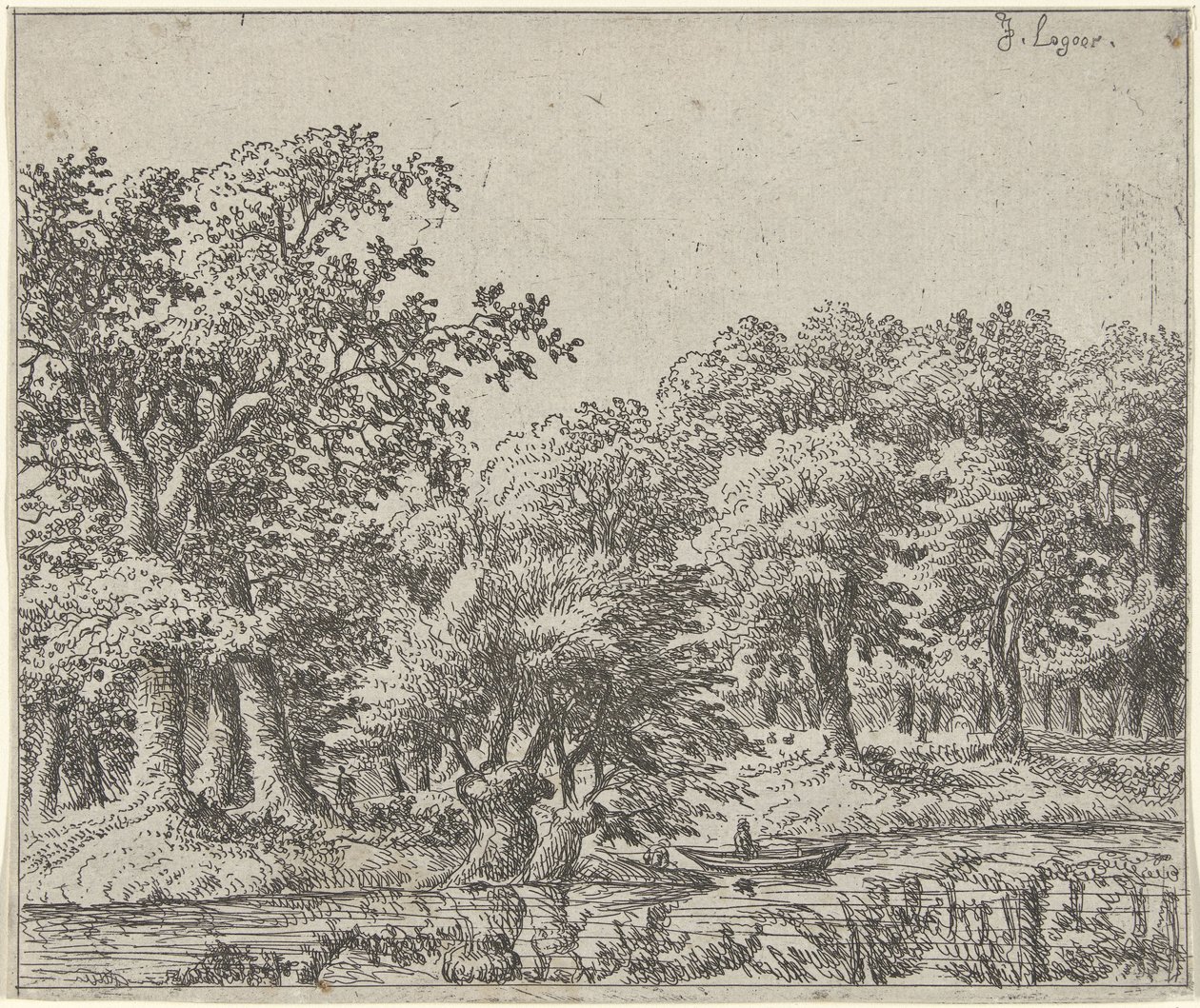 Landscape with Boat by Johan de Lagoor