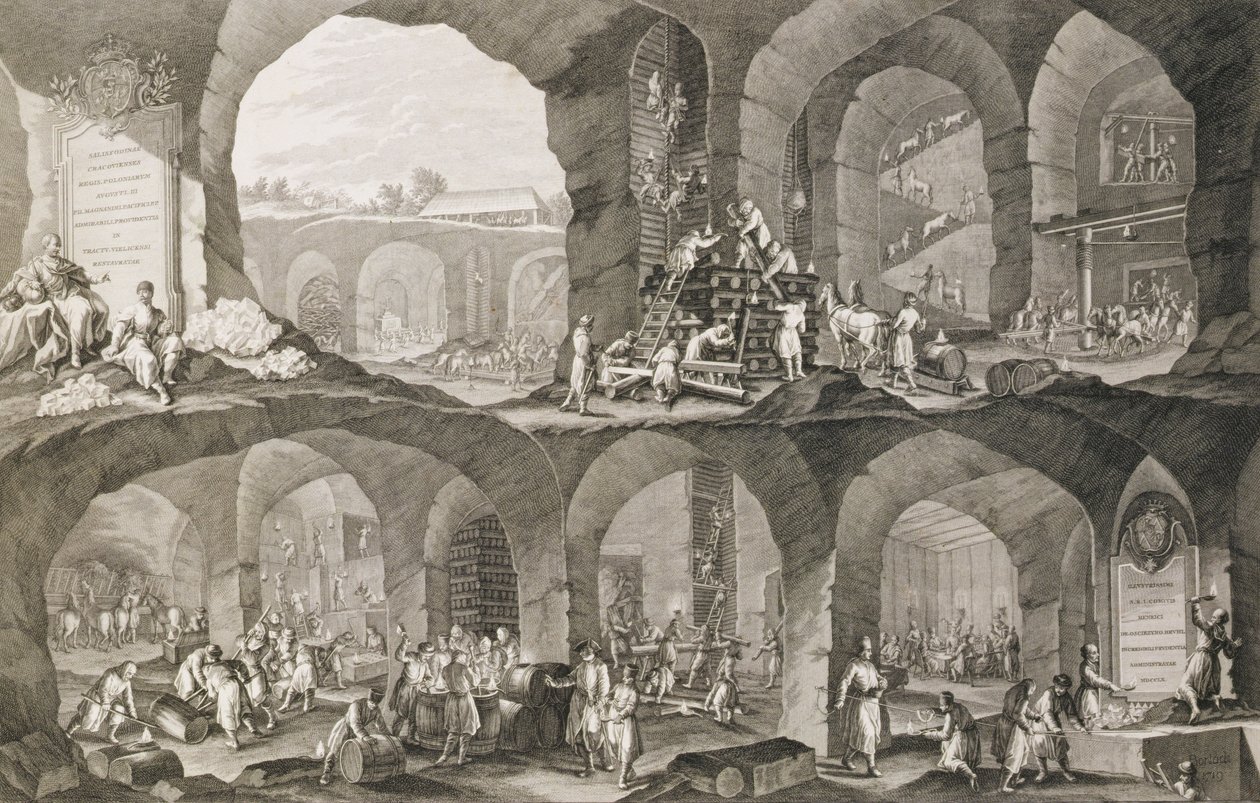 Inside a Salt Mine in Wieliczka by Johann Esaias Nilson