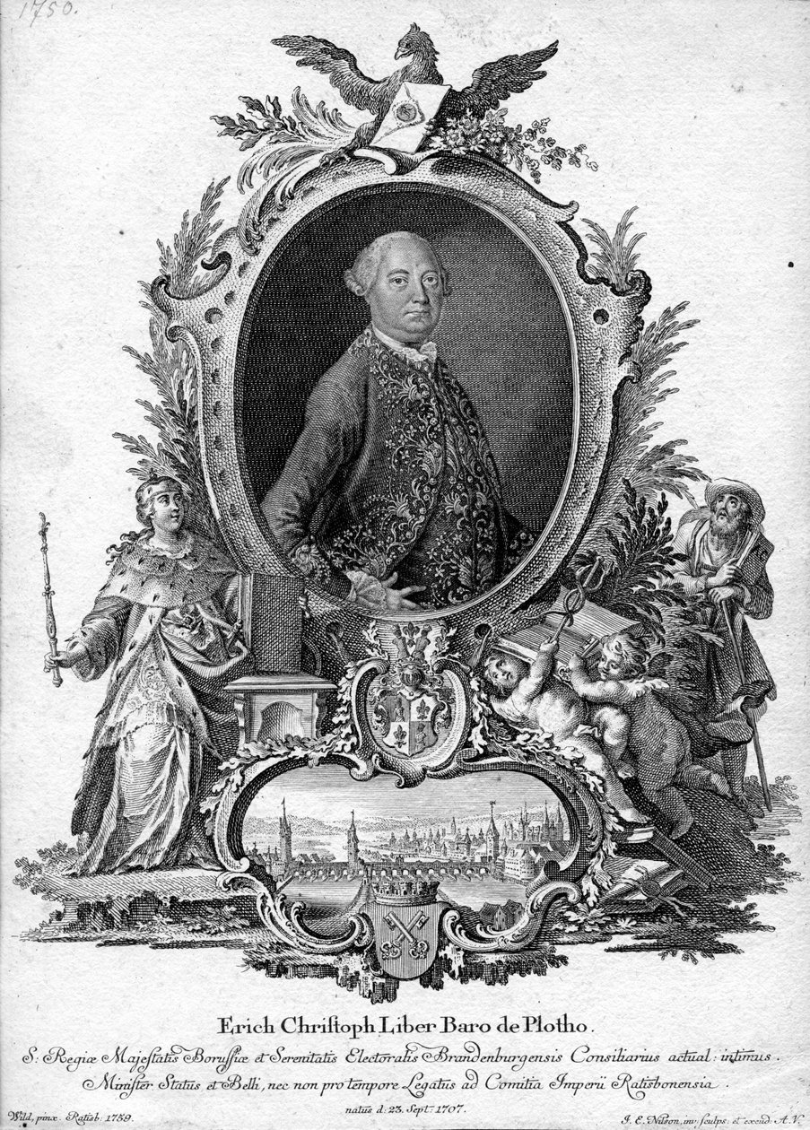 Engraved Portrait by Johannes Esaias Nilson
