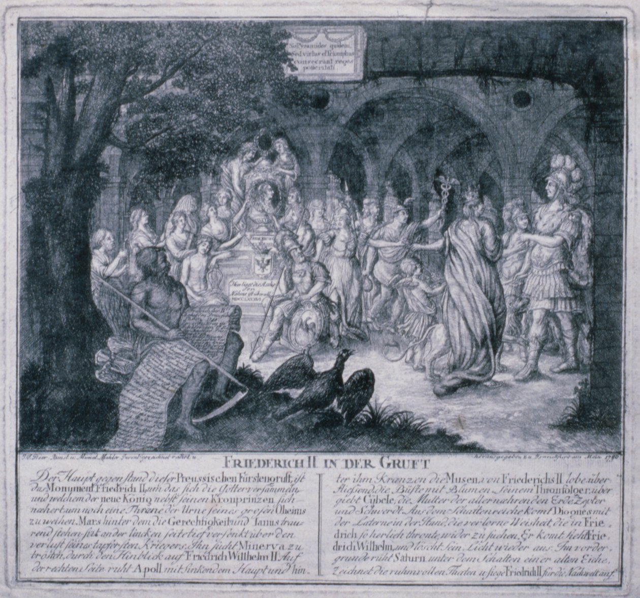 Frederick II in the Crypt, 1786 by Johann Friedrich Beer