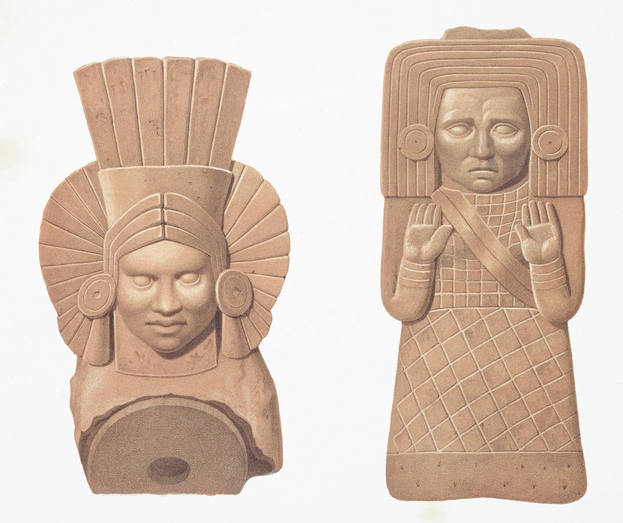 Two Terracotta Figures of Women from Palenque, Plate from 