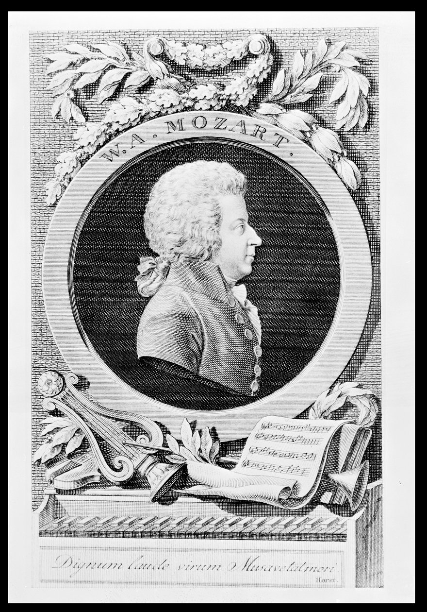 Memorial to Wolfgang Amadeus Mozart, 1789 by Johann Georg Mansfeld