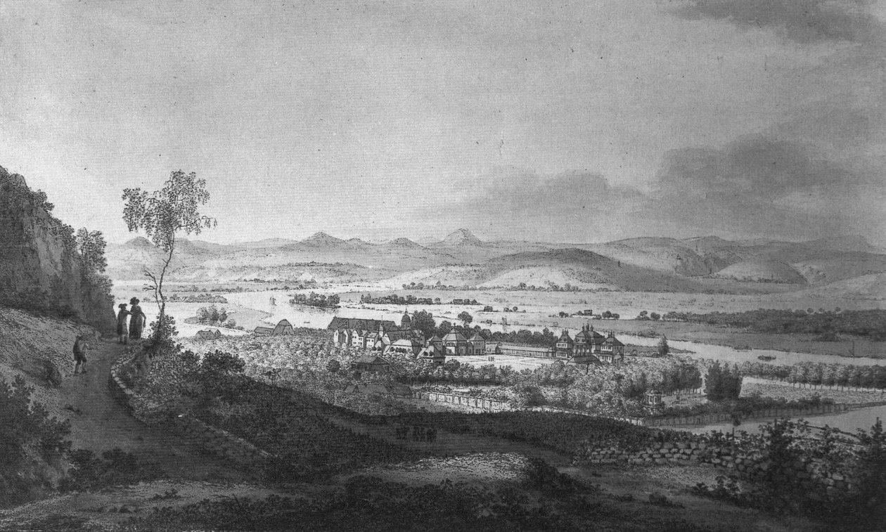 View of Pillnitz Castle and Garden by Johann Gottfried Jentzsch
