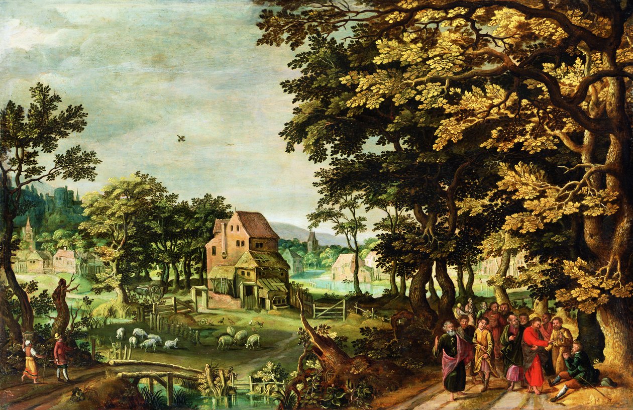 Landscape with Christ Healing the Blind Man by Johann Jacob Besserer