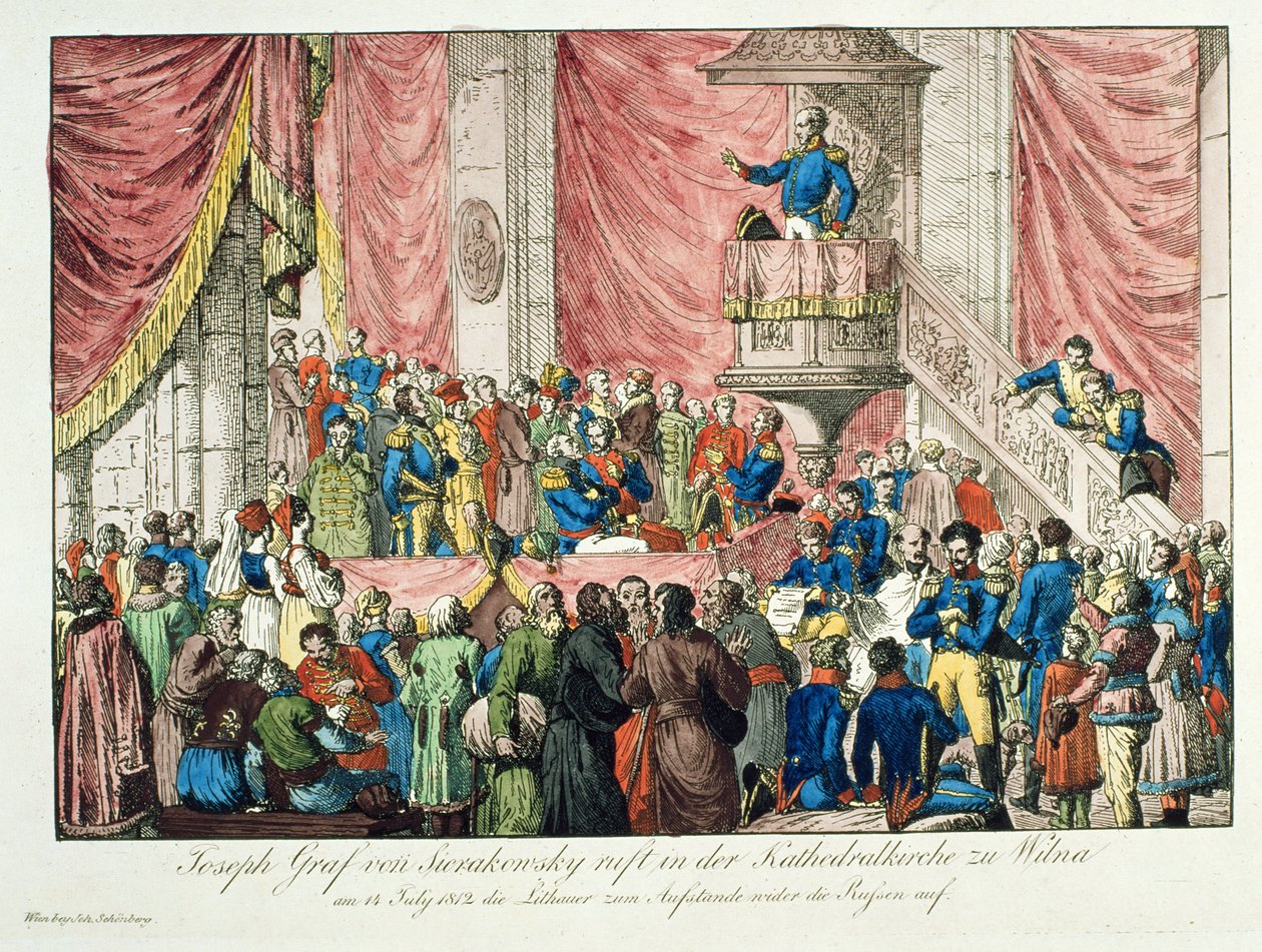 General Sierakowski Calling for the Lithuanian Uprising, 1812 by Johann Nepomuk Schonberg