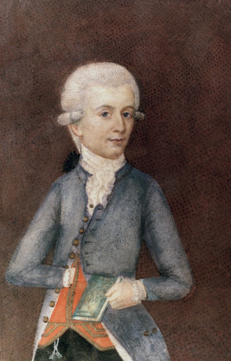 Portrait of Wolfgang Amadeus Mozart by Johann Nepomuk della Croce