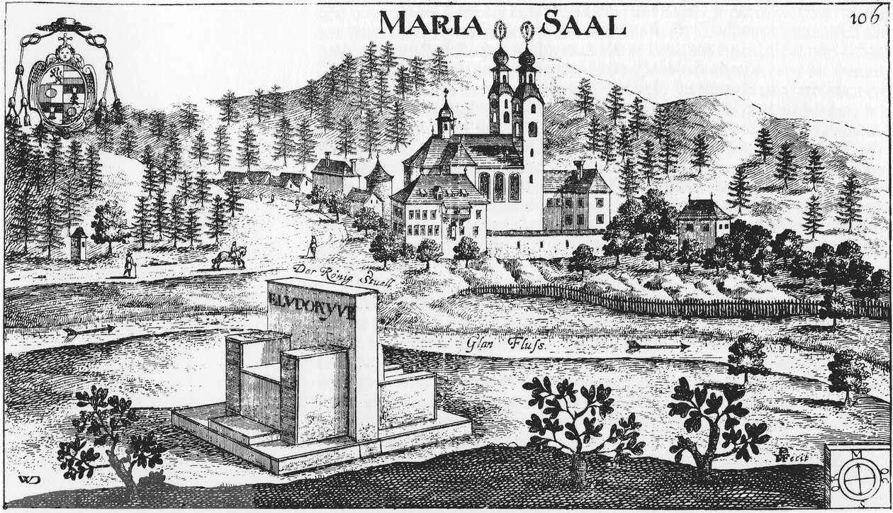 Castle of Maria Saal in Maria Saal, Carinthia, Austria, European Union by Johann Weikhard von Valvasor