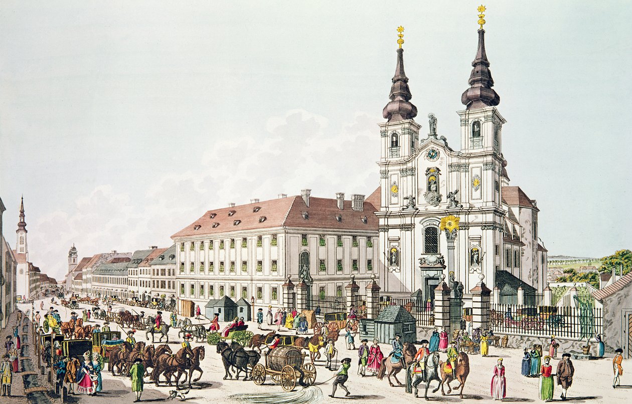Parish Church and Convent of Mariahilf, Vienna, 1783 by Johann Ziegler
