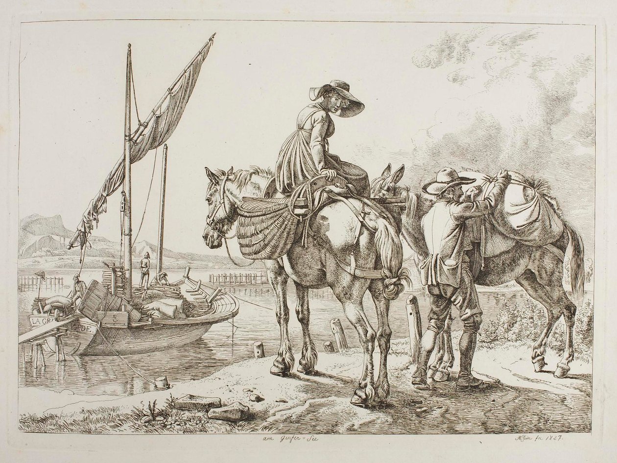 On Lake Geneva by Johann Adam Klein