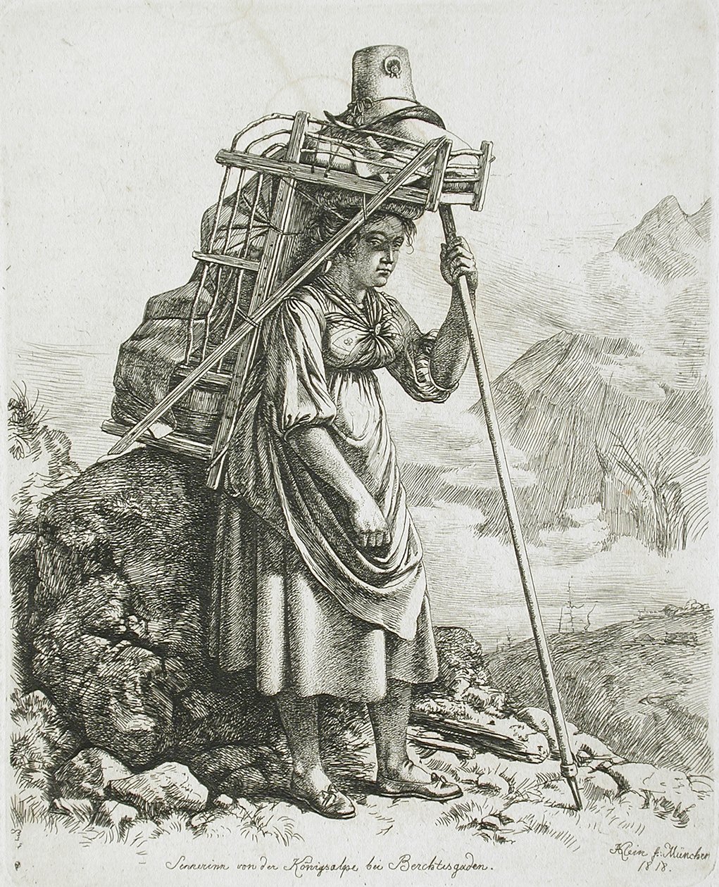 Dairy Maid from Berchtesgaden by Johann Adam Klein